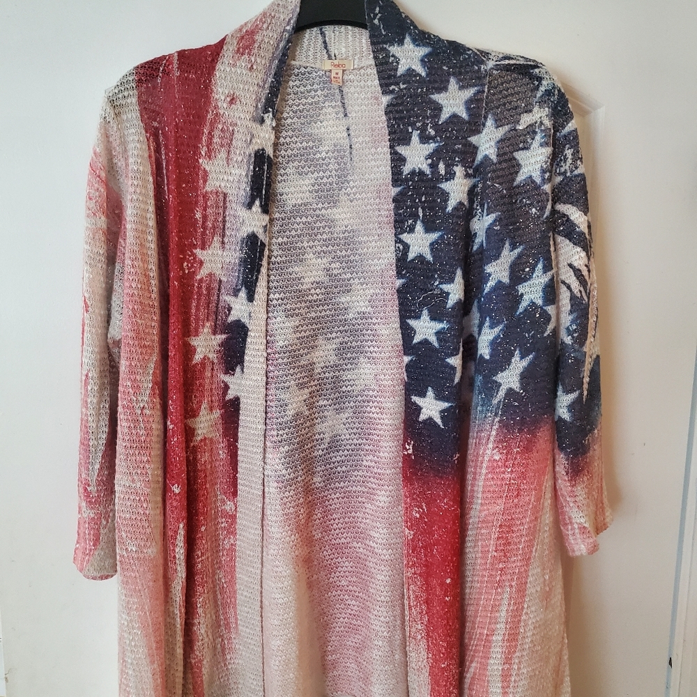 Cute patriotic cardigan.Like new, worn 3 times